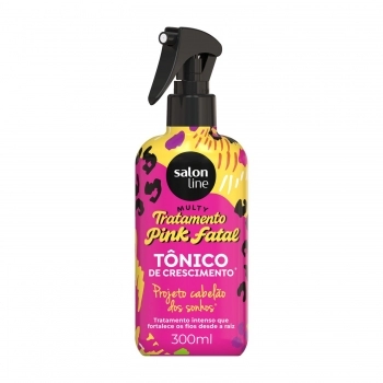 TONICO CAPILAR CRESCIMENTO SALON LINE 300ML TRATAMENTO MULTY PINK FATAL