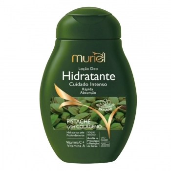 LOÇÃO HIDRATANTE CORPORAL MURIEL 200ML PISTACHE COM COLAGENO