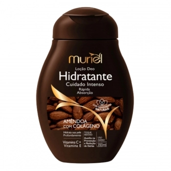 LOÇÃO HIDRATANTE CORPORAL MURIEL 200ML AMENDOA COM COLAGENO