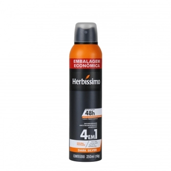 DESODORANTE AEROSOL HERBISSIMO 250ML DARK SILVER