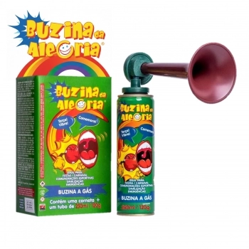 BUZINA DA ALEGRIA A GAS 250ML/120G COM CORNETA