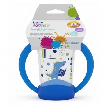 COPO LOLLY 7106 OCEANO C/ALCA 350ML BLISTER AZUL