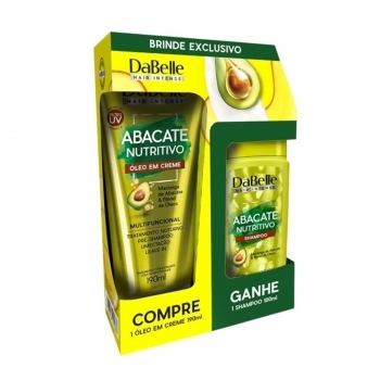 KIT SHAMPOO+OLEO EM CREME DABELLE 100/190ML ABACATE NUTRITIVO