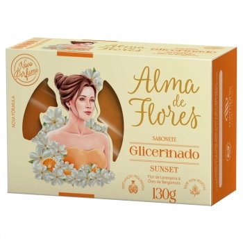 SABONETE ALMA FLORES 130G GLICERINA SUNSET