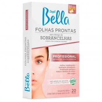 FOLHAS DEPILAÇAO PARA SOBRANCELHAS DBELLA 20 FOLHAS (10 PARES)