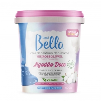 CERA HIDROSSOLUVEL DBELLA 600G ALGODAO DOCE
