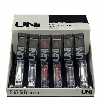BATOM MATTE UNI COM 24 UNIDADES RED COLLECTION UN-BA37DS