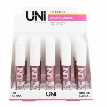 LIP GLOSS UNI COM 24 UNIDADES BRILHO LABIAL UN-LG48DS