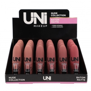 BATOM MATTE UNI COM 24 UNIDADES NUDE COLLECTION UN-BA238DS