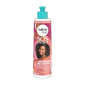 ATIVADOR DE CACHOS SALON LINE 300ML SOS CACHOS RICINO E QUERATINA