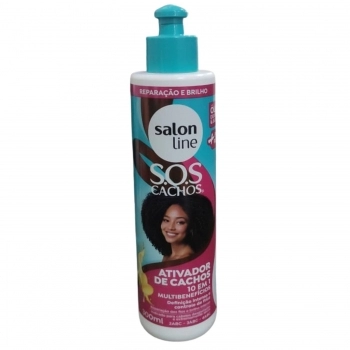 ATIVADOR DE CACHOS SALON LINE 300ML SOS CACHOS + PODEROSOS