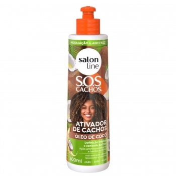 ATIVADOR CACHO SALON LINE 300ML SOS CACHOS COCO TRATAMENTO PROFUNDO