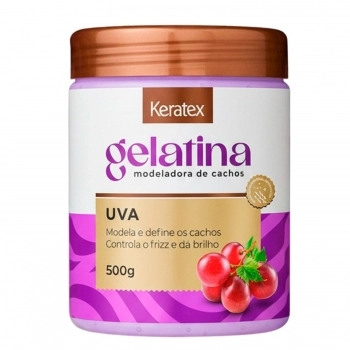 GELATINA KERATEX 500G ATIVADORA DE CACHOS UVA