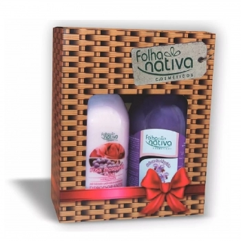 KIT FOLHA NATIVA HIDRATANTE CORPORAL ROSA MOSQUETA + SABONETE LIQUIDO ORQUIDEA 480/500ML