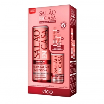 KIT SHAMPOO + CONDICIONADOR EICO 800/450ML SALAO EM CASA HIDRATACAO INTENSIVA