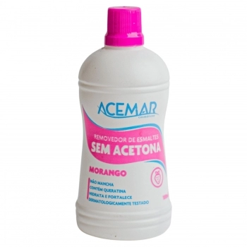 REMOVEDOR DE ESMALTE ACEMAR 450ML SEM ACETONA MORANGO