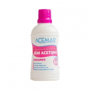 REMOVEDOR DE ESMALTE ACEMAR 90ML SEM ACETONA MORANGO