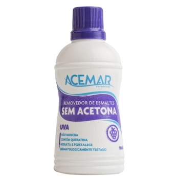 REMOVEDOR DE ESMALTE ACEMAR 90ML SEM ACETONA UVA
