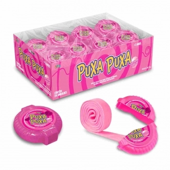 GOMA DE MASCAR ETILUX 15G PUXA PUXA MORANGO