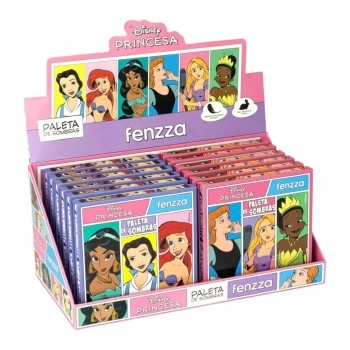 PALETA DE SOMBRAS FENZZA C/ 12 UNIDADES PRINCESAS DIS130