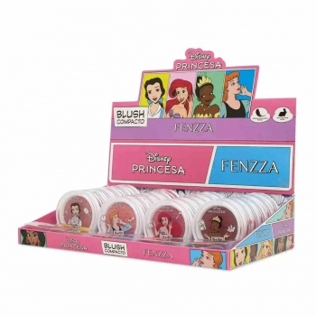BLUSH COMPACTO FENZZA C/24UN DISNEY PRINCESAS DIS168