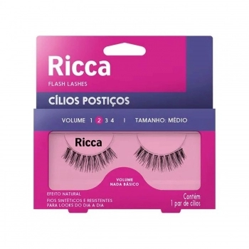 CILIOS POSTIÇOS RICCA VOL 2 MEDIO VOLUME NADA BASICO 2675