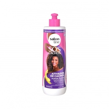 ATIVADOR DE CACHOS SALON LINE 500ML SOS CACHOS OLEO NUTRITIVO
