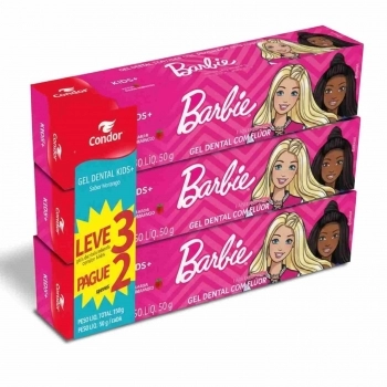 GEL DENTAL CONDOR BARBIE 8211 50G L3P2 A PARTIR 6 ANOS