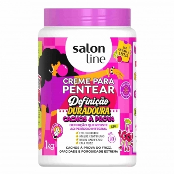 CREME PARA PENTEAR SALON LINE 1K DEFINICAO DOURADA CACHOS A PROVA CEREJA