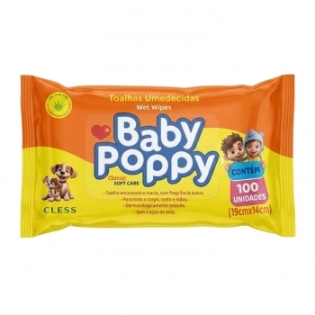 TOALHAS UMEDECIDAS BABY POPPY 100UN CLASSIC