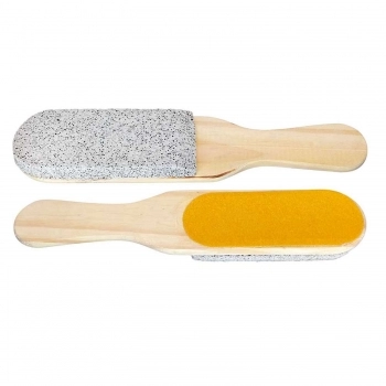 LIXA PARA OS PES SANTA CLARA DE MADEIRA CONCAVA COM PEDRA 376