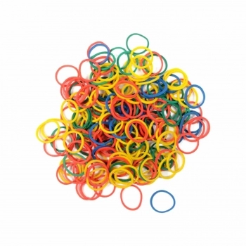 ELASTICO CABELO SANTA CLARA 200 UNIDADES PEQUENO COLORIDO 1419
