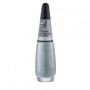 ESMALTE IMPALA A COR DA SUA MODA GLITTER PRATA DEMAIS SEM BLISTER