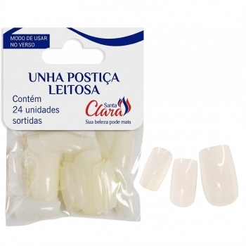 UNHA POSTIÇA SANTA CLARA LEITOSA COM 20 UNIDADES SORTIDAS 6103