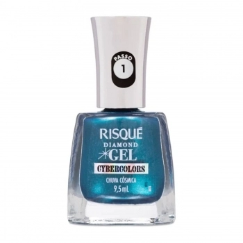 ESMALTE RISQUE DIAMOND GEL CYBERCOLORS CHUVA COSMICA MET SB