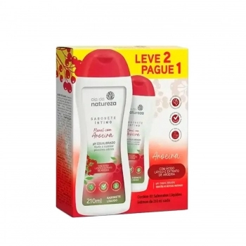 KIT SABONETE LIQUIDO CIA NATUREZA INTIMO 210ML L2P1 FLORAL COM AROEIRA