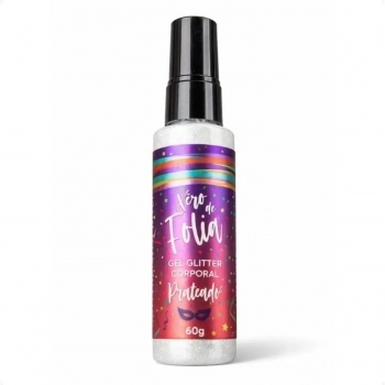 GEL GLITTER CIA DA NATUREZA 60G CORPORAL XERO DE FOLIA PRATEADO