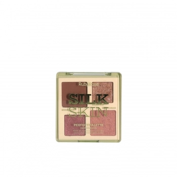 PALETA RUBY ROSE CONTORNO + ILUMINADOR + BLUSH SILK SKIN HBM1003-3