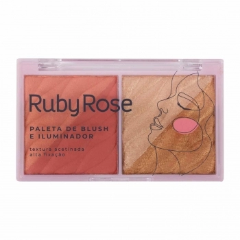 PALETA RUBY ROSE BLUSH/ILUMINADOR HB7533-1