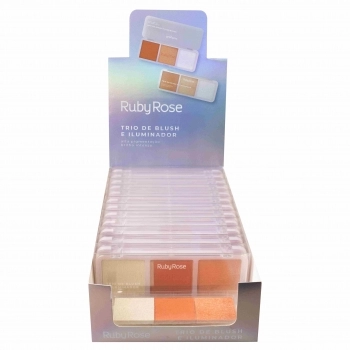 BLUSH ILUMINADOR RUBY ROSE TRIO C/24 HB-583