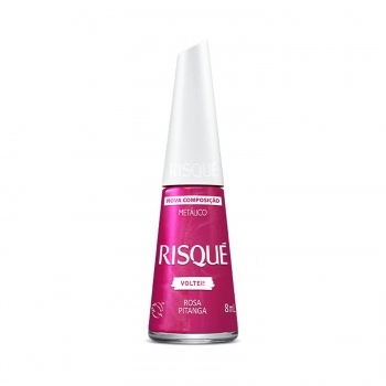 ESMALTE RISQUE VOLTEI ROSA PITANGA METALICO SEM BLISTER
