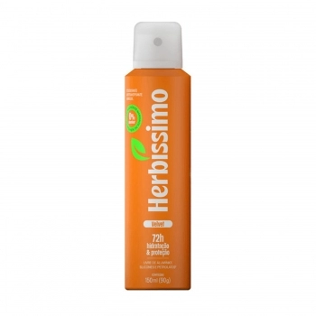 DESODORANTE AEROSOL HERBISSIMO 150ML 72 HORAS SEM ALUMINIO FEMININO VELVET
