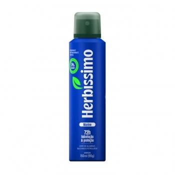 DESODORANTE AEROSOL HERBISSIMO 150ML 72 HORAS SEM ALUMINIO MASCULINO MARINE