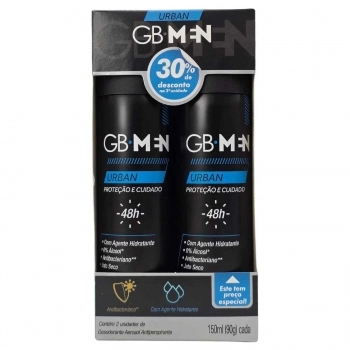 KIT DESODORANTE AEROSOL GIOVANNA BABY 150ML 48H MEN URBAN C/ 2 UNIDADES