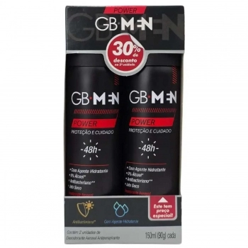 KIT DESODORANTE AEROSOL GIOVANNA BABY 150ML 48H MEN POWER COM 2 UNIDADES