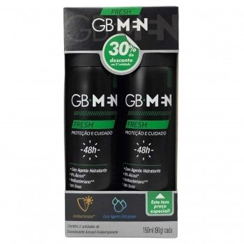 KIT DESODORANTE AEROSOL GIOVANNA BABY 150ML48H MEN FRESH C/ 2 UNIDADES