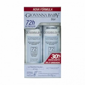 KIT DESODORANTE AEROSOL GIOVANNA BABY 150ML BLUE 72 HORAS C/ 2 UNIDADES