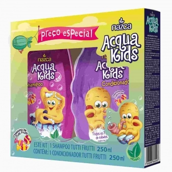 KIT SHAMPOO + CONDICIONADOR ACQUA KIDS 250ML TUTTI FRUTTI