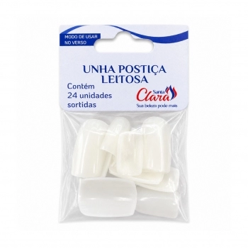 UNHA POSTIÇA SANTA CLARA LEITOSA COM 20 UNIDADES SORTIDAS 6103