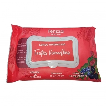 LENCO UMEDECIDO FENZZA 25UN FRUTAS VERMELHAS FZ53035